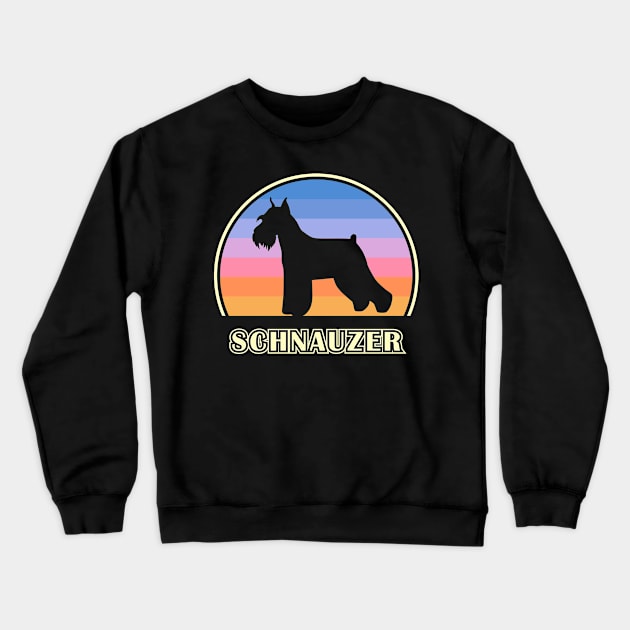 Schnauzer Vintage Sunset Dog Crewneck Sweatshirt by millersye